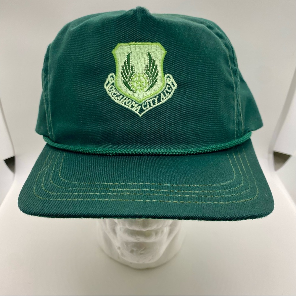 Vintage 80’s Leather StrapBack Oklahoma City ALC Tinker AirForceBase Made in USA